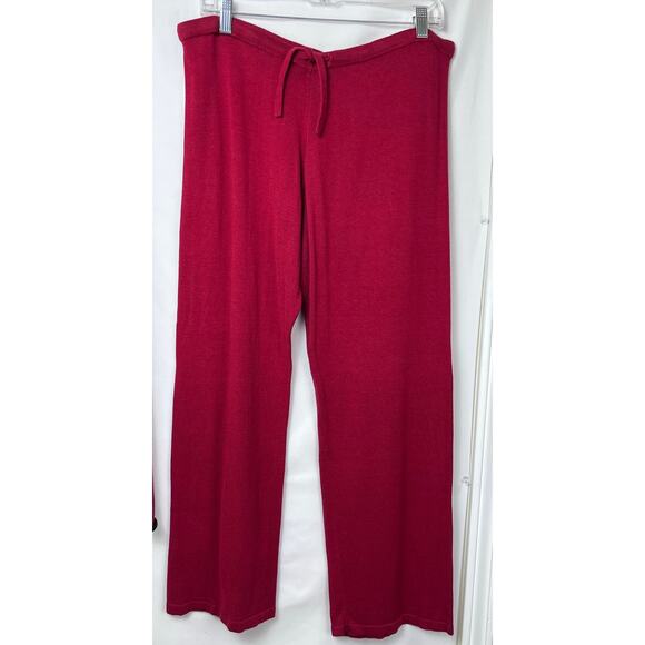 Cruz Natori Women's M/L Red 2 Piece Lounge Sleep Set Sweater Cropped Pants - Picture 8 of 12